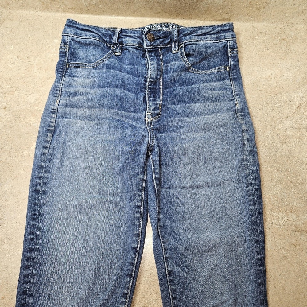 American Eagle Jeans Womens 4 Blue Super Hi-Rise Jegging Stretch Skinny Denim - Picture 4 of 9